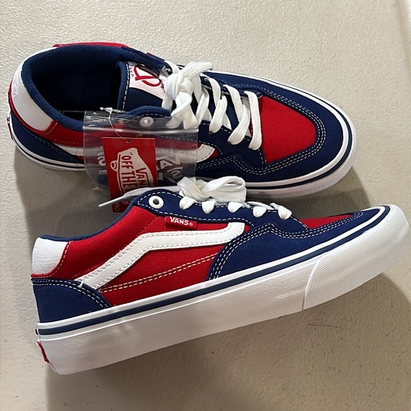 VANS | Rowan Pro Skate Shoes - Navy / Red - Picture 4 of 8